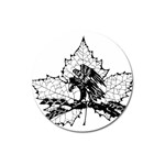 Maple & Eagle Magnet 3  (Round)