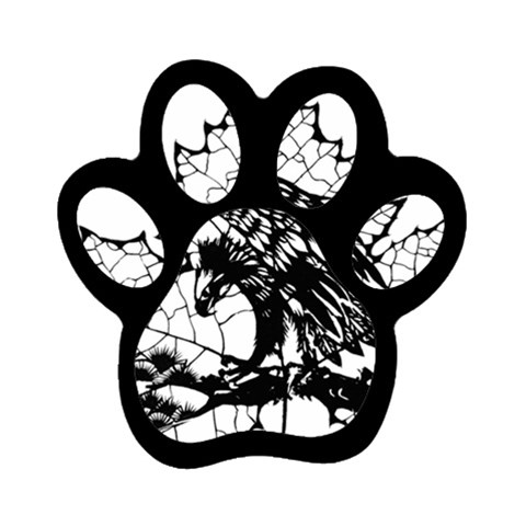 Maple & Eagle Magnet (Paw Print) from ArtsNow.com Front