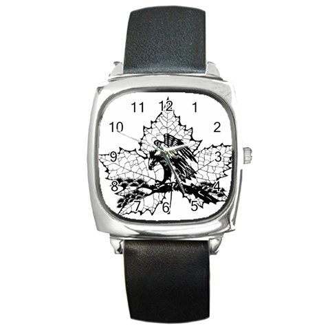 Maple & Eagle Square Metal Watch from ArtsNow.com Front