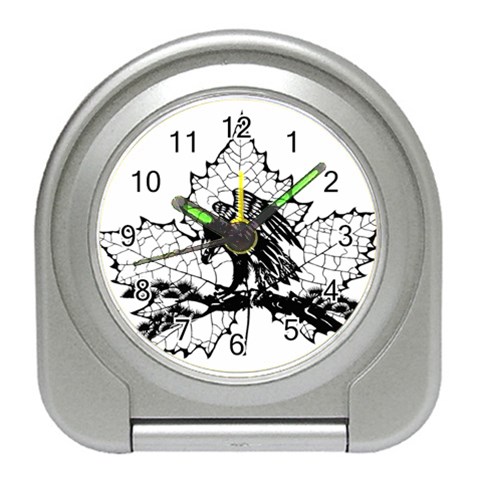 Maple & Eagle Travel Alarm Clock from ArtsNow.com Front