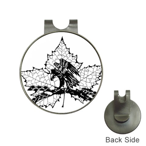 Maple & Eagle Golf Ball Marker Hat Clip from ArtsNow.com Front