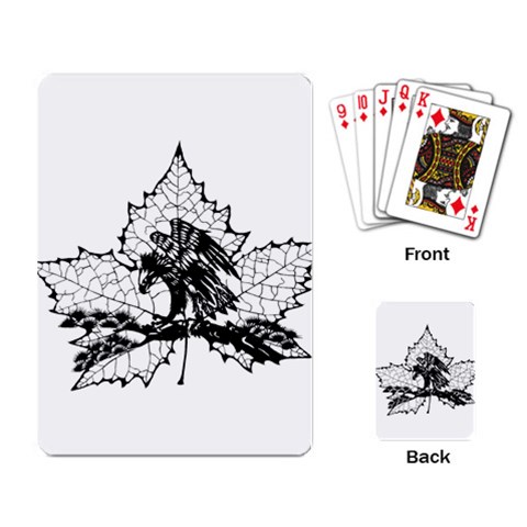 Maple & Eagle Playing Cards Single Design from ArtsNow.com Back