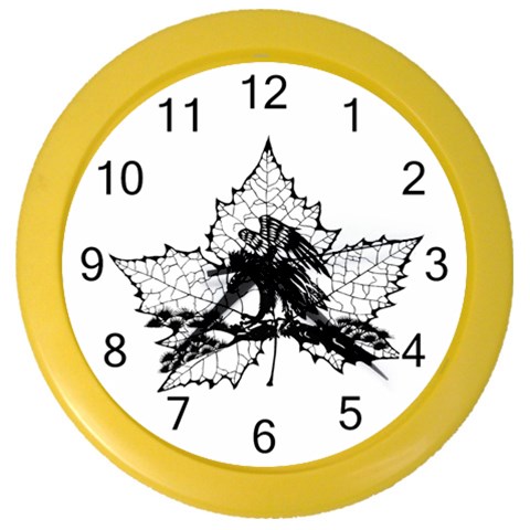 Maple & Eagle Color Wall Clock from ArtsNow.com Front