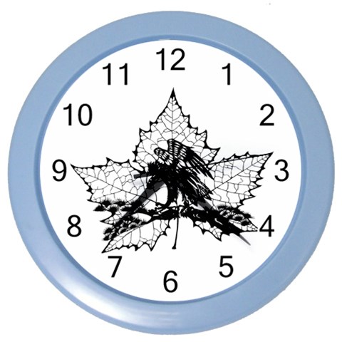 Maple & Eagle Color Wall Clock from ArtsNow.com Front