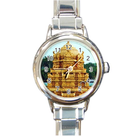 image007 Round Italian Charm Watch from ArtsNow.com Front