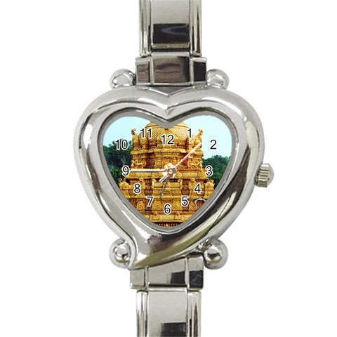 image007 Heart Italian Charm Watch from ArtsNow.com Front