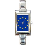 European Union Rectangular Italian Charm Watch