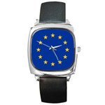 European Union Square Metal Watch