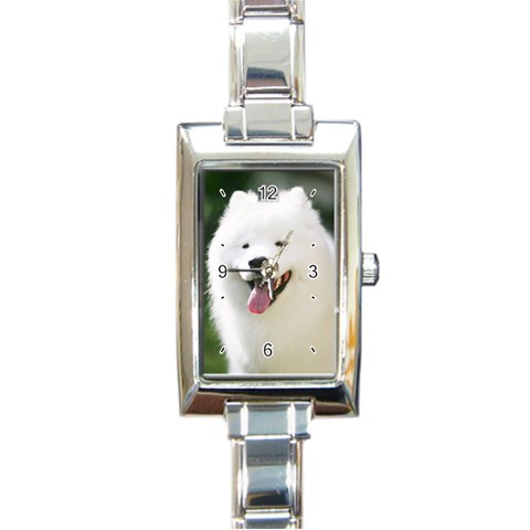 American Eskimo Dog Rectangular Italian Charm Watch from ArtsNow.com Front