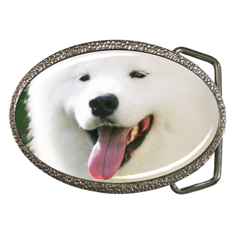 American Eskimo Dog Belt Buckle from ArtsNow.com Front