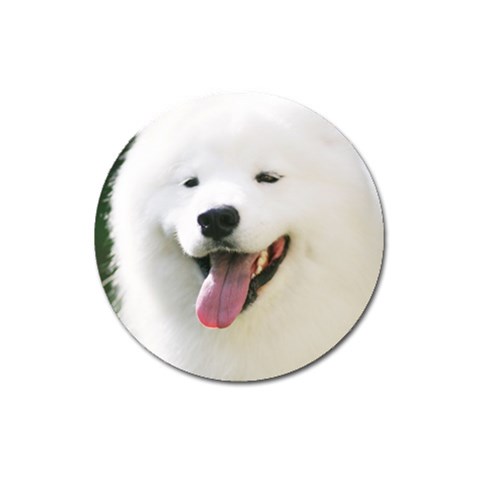 American Eskimo Dog Magnet 3  (Round) from ArtsNow.com Front