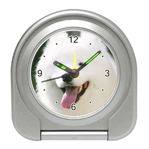 American Eskimo Dog Travel Alarm Clock from ArtsNow.com Front