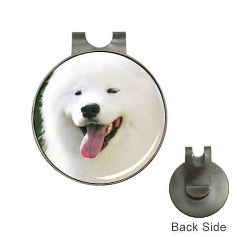 American Eskimo Dog Golf Ball Marker Hat Clip from ArtsNow.com Front