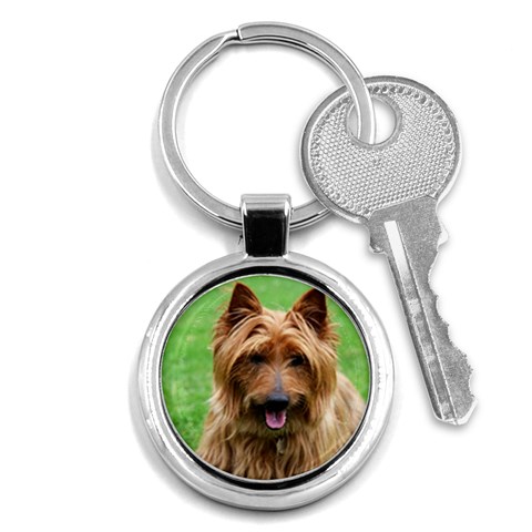 Australian Terrier Dog Key Chain (Round) from ArtsNow.com Front