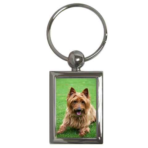 Australian Terrier Dog Key Chain (Rectangle) from ArtsNow.com Front