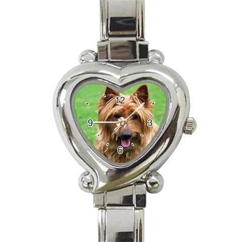 Australian Terrier Dog Heart Italian Charm Watch from ArtsNow.com Front