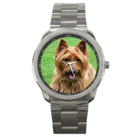 Australian Terrier Dog Sport Metal Watch from ArtsNow.com Front