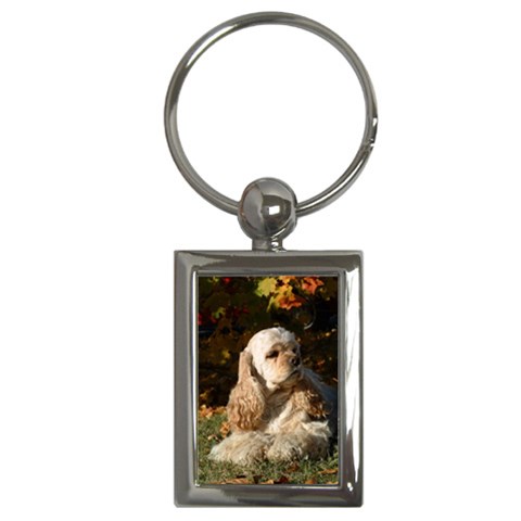 Cocker Spaniel Dog Key Chain (Rectangle) from ArtsNow.com Front