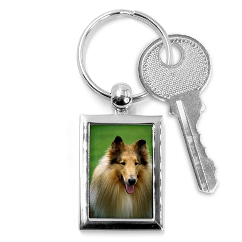 Collie Dog Key Chain (Rectangle) from ArtsNow.com Front