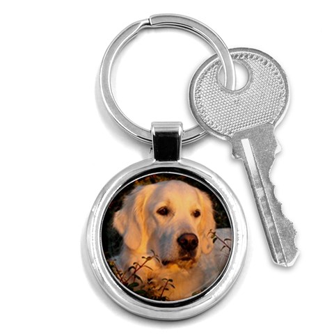 Golden Retriever Dog Key Chain (Round) from ArtsNow.com Front