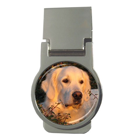 Golden Retriever Dog Money Clip (Round) from ArtsNow.com Front