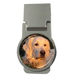 Golden Retriever Dog Money Clip (Round)