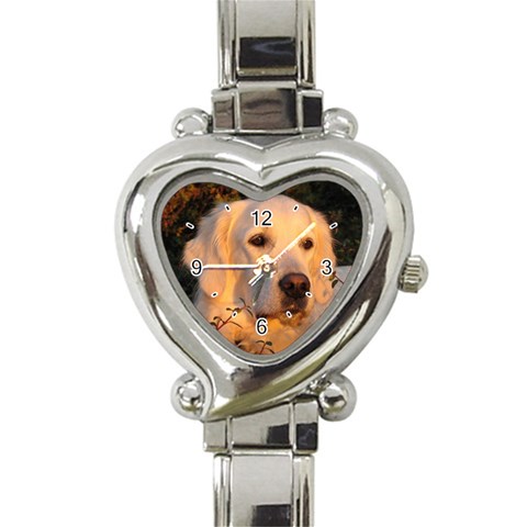 Golden Retriever Dog Heart Italian Charm Watch from ArtsNow.com Front