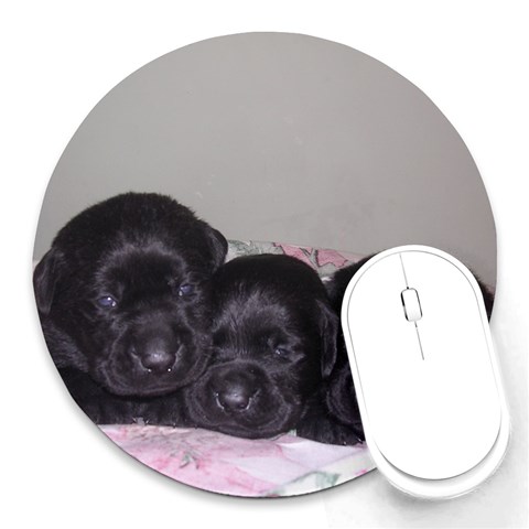 Labrador Retriever Dog Round Mousepad from ArtsNow.com Front