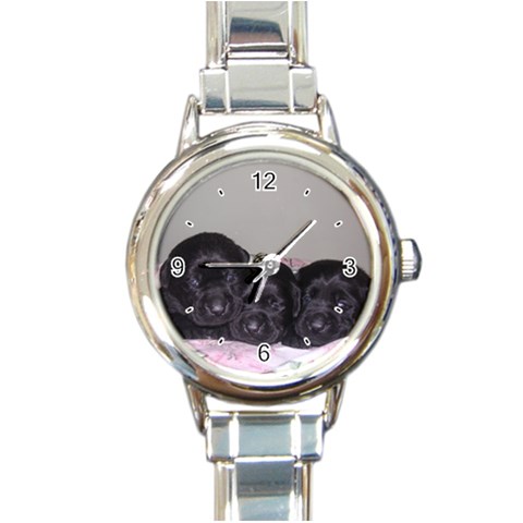 Labrador Retriever Dog Round Italian Charm Watch from ArtsNow.com Front