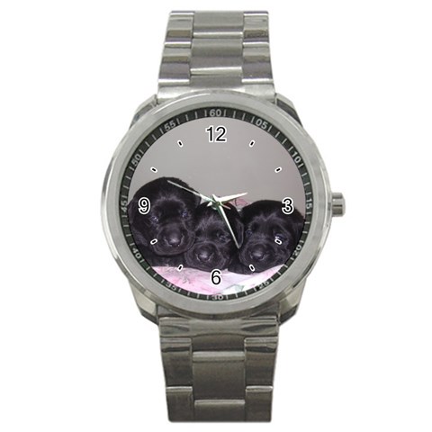 Labrador Retriever Dog Sport Metal Watch from ArtsNow.com Front