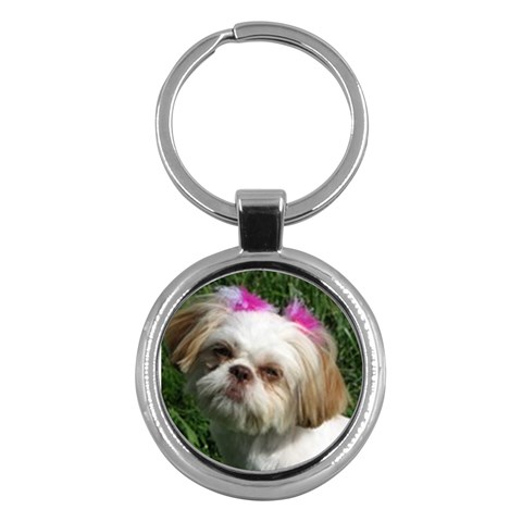 Shih Tzu Dog Key Chain (Round) from ArtsNow.com Front