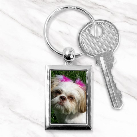 Shih Tzu Dog Key Chain (Rectangle) from ArtsNow.com Front