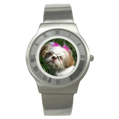 Shih Tzu Dog Stainless Steel Watch from ArtsNow.com Front