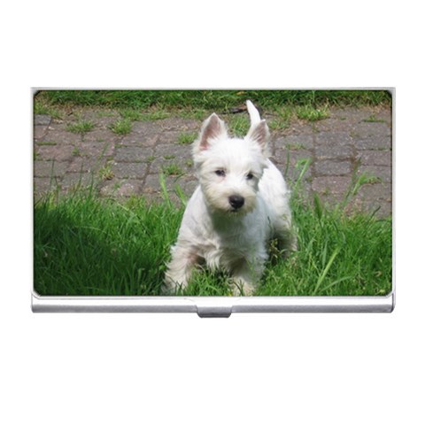 West Highland White Terrier Westie Dog Business Card Holder from ArtsNow.com Front