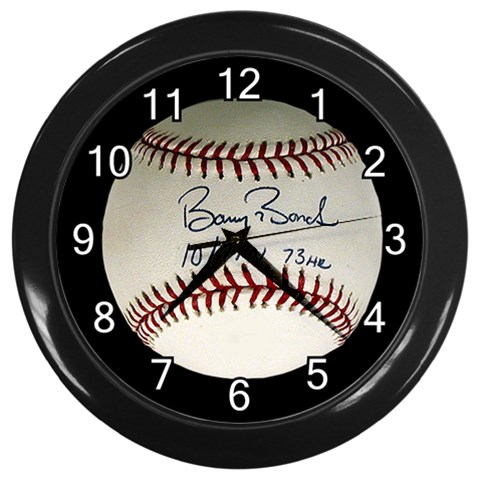 Barry bonds Wall Clock (Black) from ArtsNow.com Front