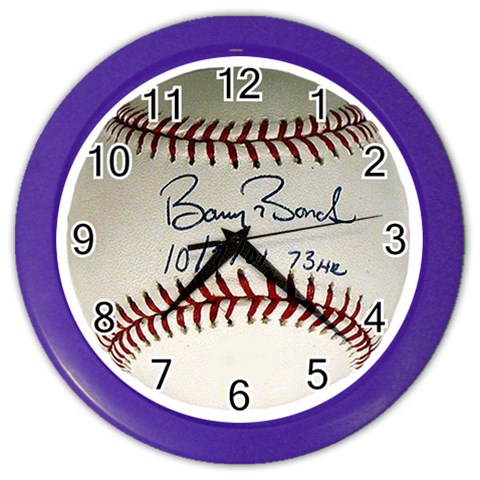 Barry bonds Color Wall Clock from ArtsNow.com Front