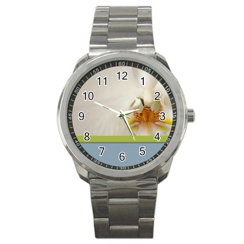 Wedding Orchid Sport Metal Watch from ArtsNow.com Front