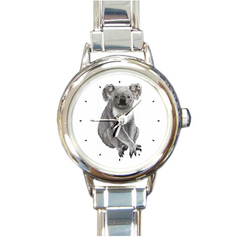 Koala Round Italian Charm Watch from ArtsNow.com Front