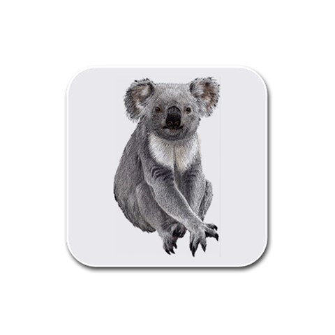 Koala Rubber Square Coaster (4 pack) from ArtsNow.com Front