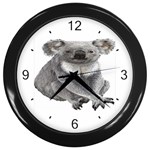 Koala Wall Clock (Black)