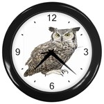 Owl Wall Clock (Black)