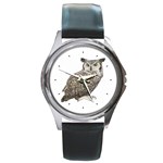 Owl Round Metal Watch