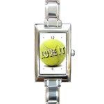 Tennis Ball Rectangular Italian Charm Watch