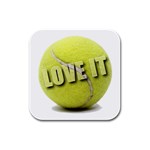 Tennis Ball Rubber Square Coaster (4 pack)