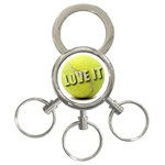 Tennis Ball 3-Ring Key Chain