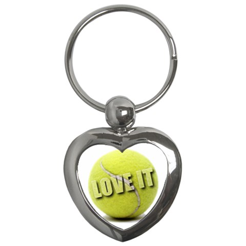 Tennis Ball Key Chain (Heart) from ArtsNow.com Front