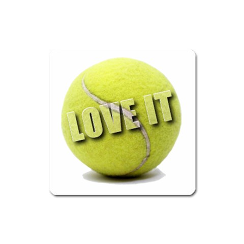 Tennis Ball Magnet (Square) from ArtsNow.com Front