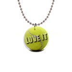 Tennis Ball 1  Button Necklace