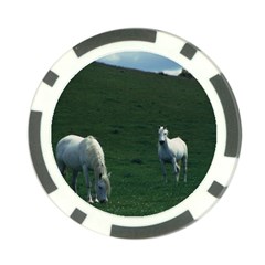 Two White Horses 0002 Poker Chip Card Guard from ArtsNow.com Back