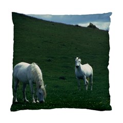 Two White Horses 0002 Cushion Case (Two Sides) from ArtsNow.com Back